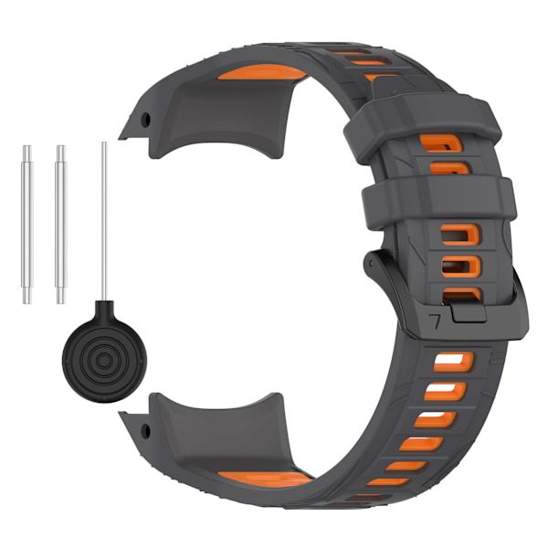 Garmin Instinct 3 Kaksivärinen silikoni kellon ranneke model 1 Oranssi
