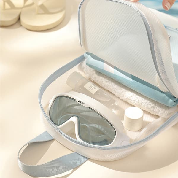 Kuiva-märkäerottelu uimakassi PVC-pesukassi urheilukassi White White