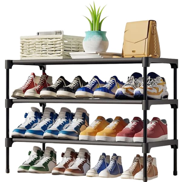 Stilfuld metalskoskab Black Black
