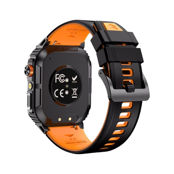 Multifunktionell Smartwatch med Hälsoövervakning & Bluetooth-Samtalsfunktioner kompatibel med Android och iOS Black+Orange Black+Orange