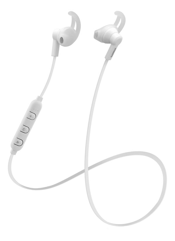 BT120 Stayinear BT headphones mic, control buttons white