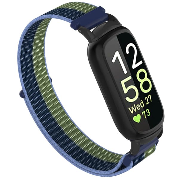 Nylon Loop Hook and Loop Rem Kompatibel med Fitbit Inspire 3 - Fås i Flere Farver MultiColor MultiColor