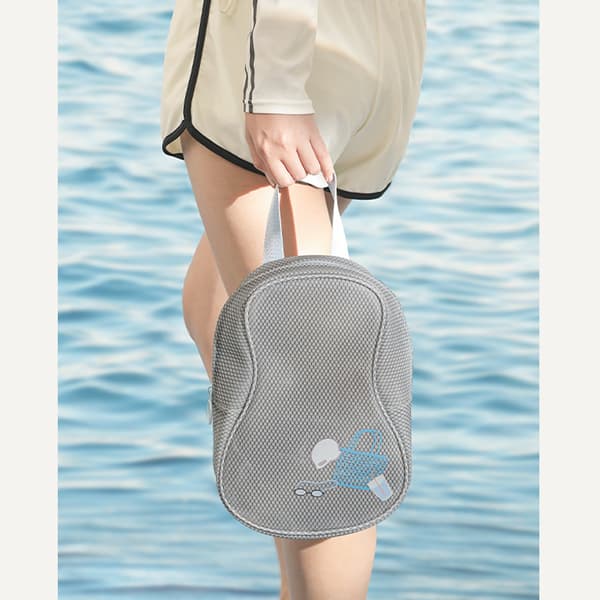 Kuiva-märkäerottelu uimakassi PVC-pesukassi urheilukassi Grey Grey