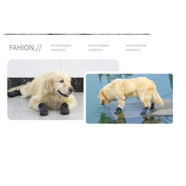 Vattentäta Halkfria Hundskor - 4-pack, Förbättrat Grepp & Skydd M M