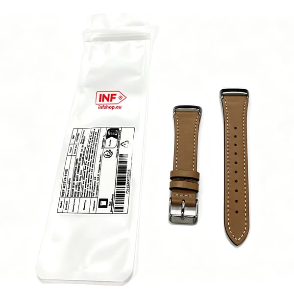 Armband i Äkta Läder för Fitbit Charge 5/6 coffee coffee