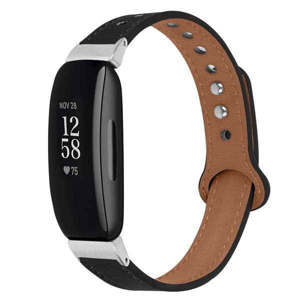 Kellon ranneke aitoa nahkaa Black Fitbit Inspire 1/2/HR Black
