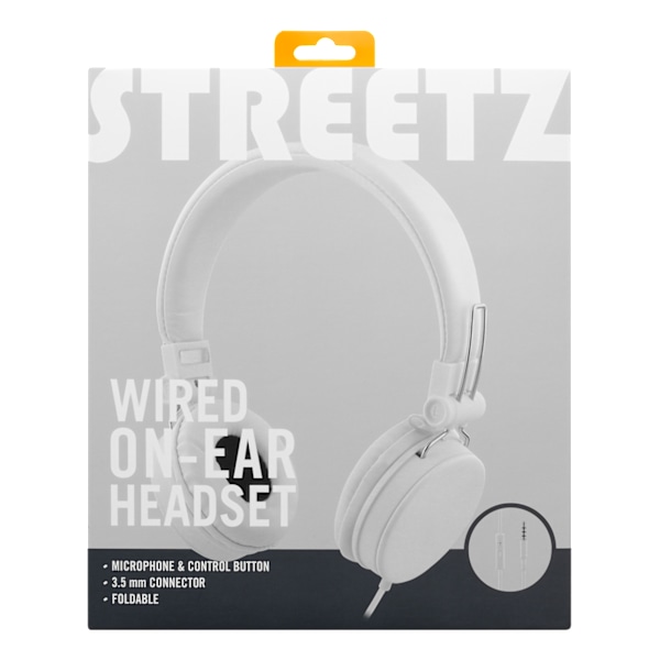 H300 Headphones with microphone, foldable, 3.5 mm, white