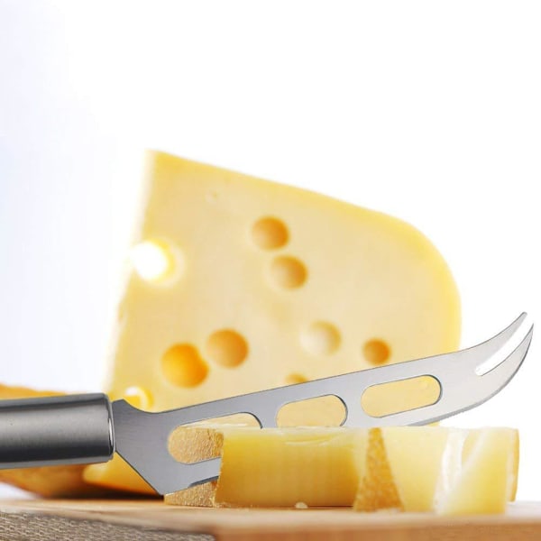 Osteknivesæt i rustfrit stål, 3-delt sæt med ostespreder og smørknive