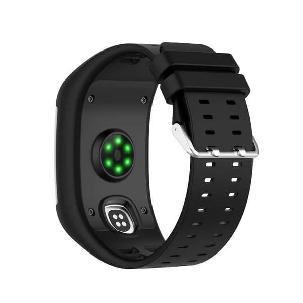 Silikoninen kellonranneke Polar M600:lle Black Black