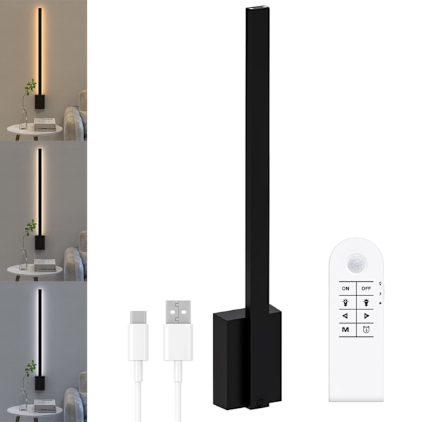 Vedenpitävä ulkokäyttöön tarkoitettu LED-seinävalaisin Type-C-latauksella