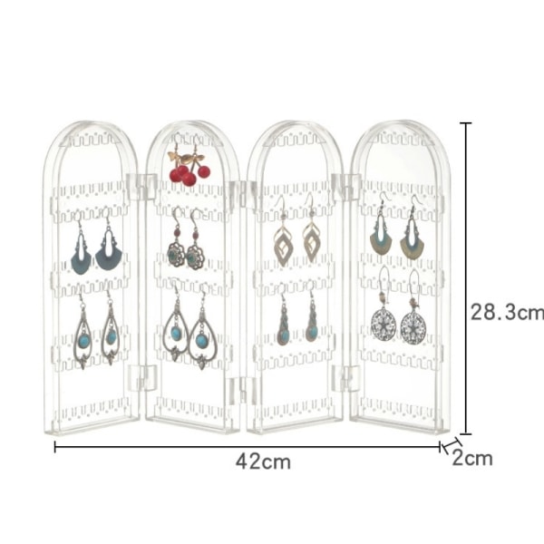 Akryl Örhänge Display Organizer Vikbar Halsband Hängare Transparent M
