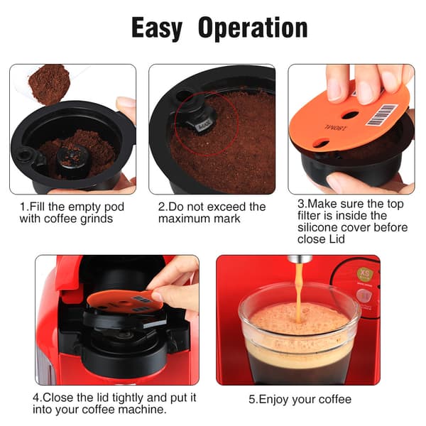Kaffefilter genopfyldelige kaffekapsler 220 ml