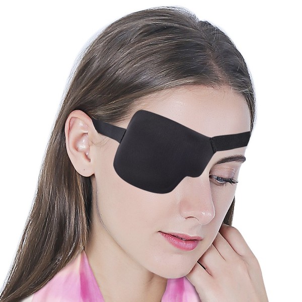 3D-silmämaski oikealle silmälle tarranauhalla Musta