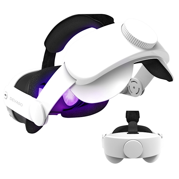 DEVASO justerbar huvudrem för VR-headset Vit