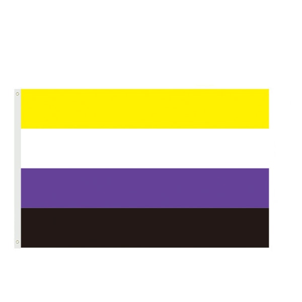 Icke-binär GQ prideflagga 150x90 cm