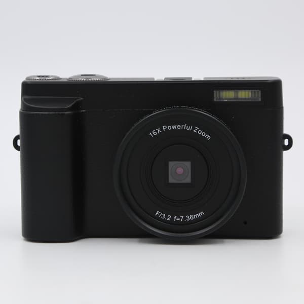 Digitalkamera 48 MP, 1080p HD, 16x zoom, flip screen Sort