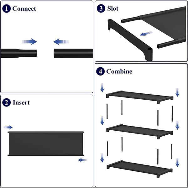 Stilfuld metalskoskab Black Black