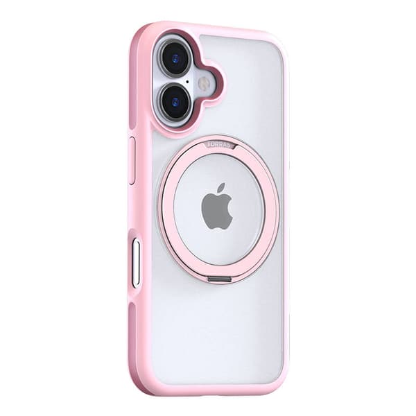 Torras Ostand R Fusion etui til iPhone 16 (Pink)