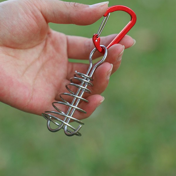 Tältpinnar - Aluminiumlegering Däckpinnar (4-pack) Röd