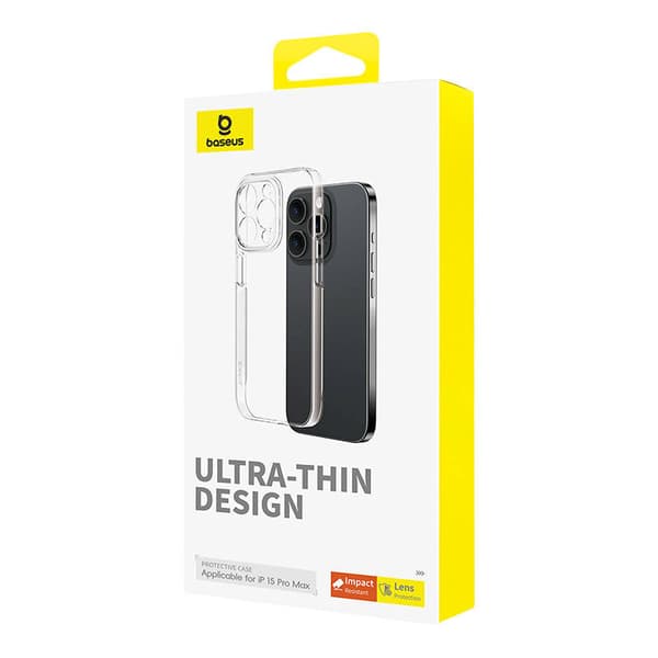 Telefonfodral för iPhone 15 ProMax Baseus OS-Lucent Series (Klar)