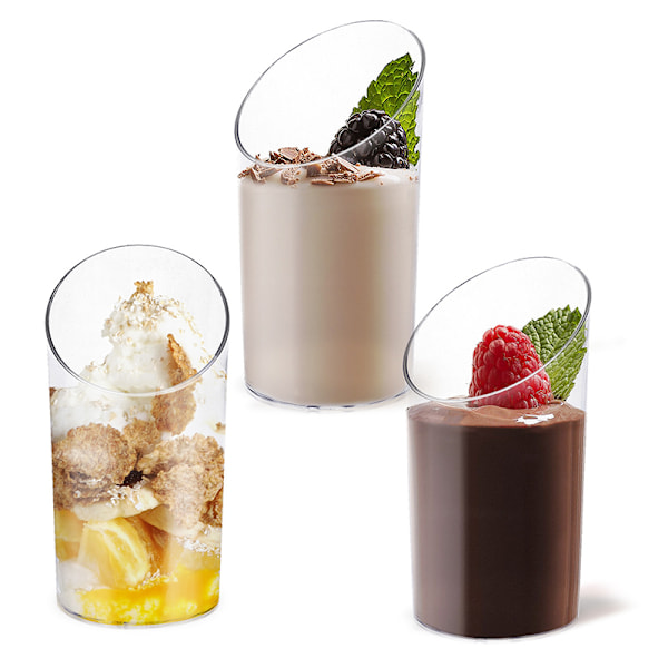 Kristallklara lövformade fat 10-pack