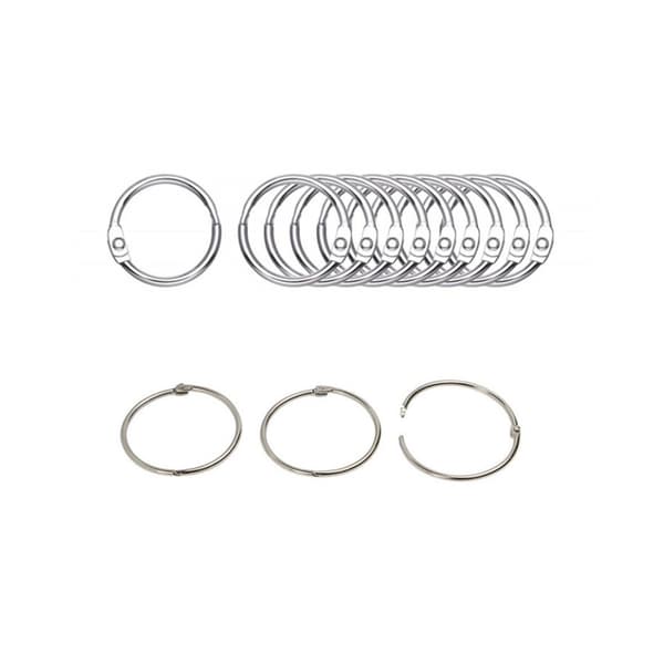 Öppningsbara gardinringar / metallringar 10 st Silver 15 mm Silver 15 mm