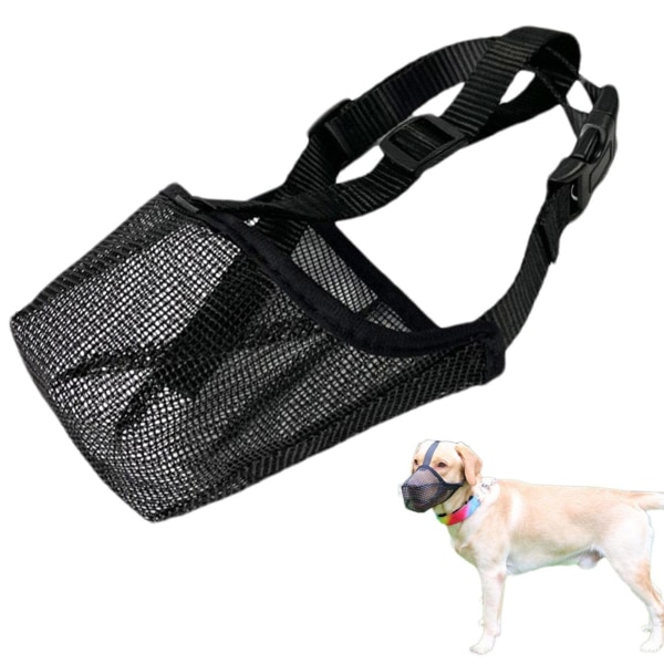 Nylon hundemundkurv Sort L