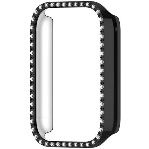 Xiaomi Mi Band 9 Pro-etui med diamanter, PC-beskyttelsescover Sort