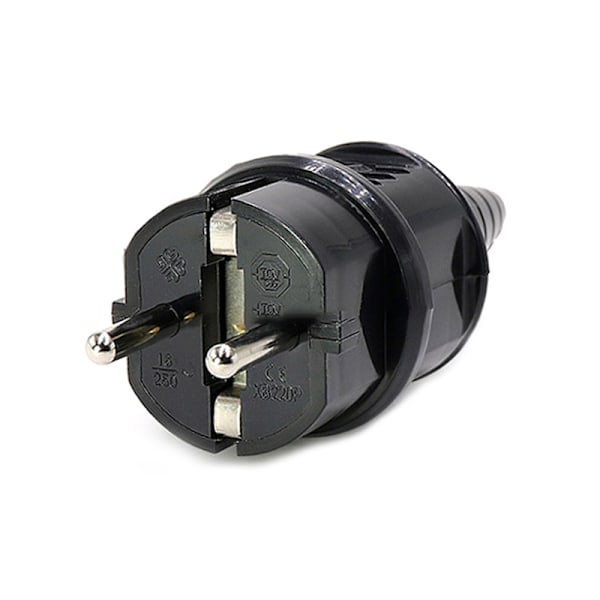 Europeisk Reseadapter - Jordad, Inget Hål Svart