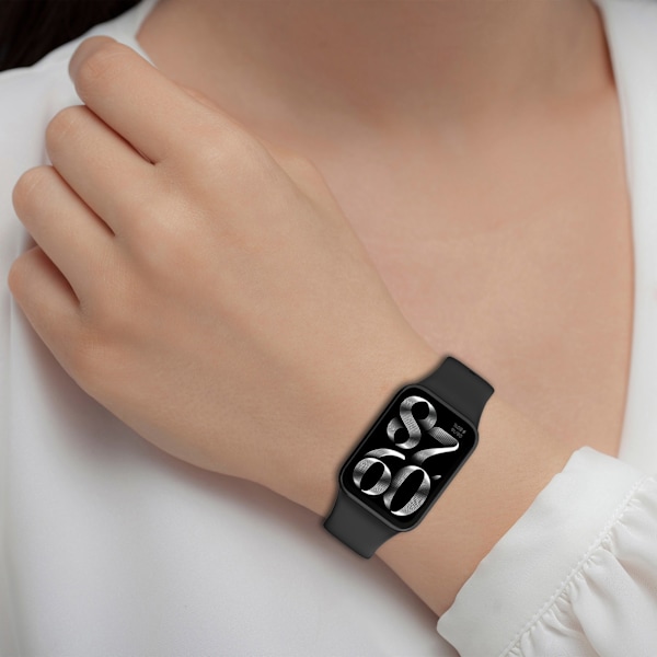Silikoninen kellohihna Xiaomi Band 9 Prolle Musta
