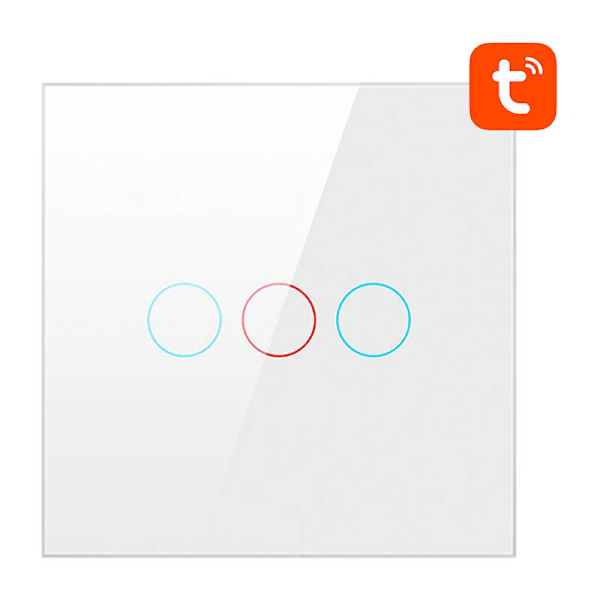 Smart lyskontakt ZigBee Avatto LZTS02-EU-W3 3 Way No Neutral TUYA (hvid)