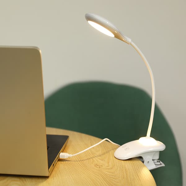 Bogklemme-lampe med dobbelt farvetemperatur - Perfekt til læsning