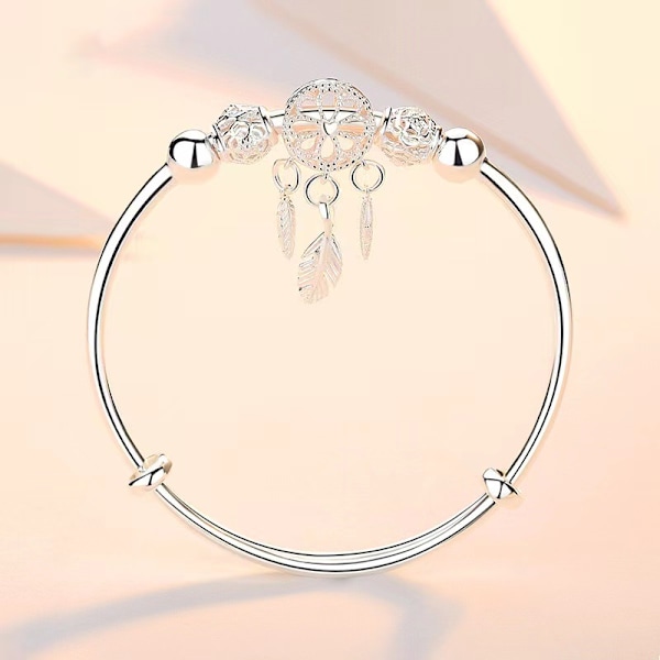Armband med drömfångare Justerbart Silver