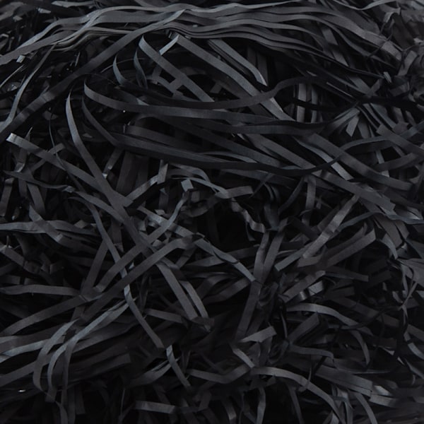 Lyserødt strimlet papir - 200g gaveindpakningsfyld Sort