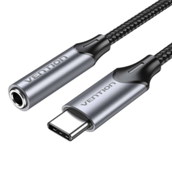 Vention BGMHA USB-C hane till 3,5 mm Jack 0,1M adapter (grå)