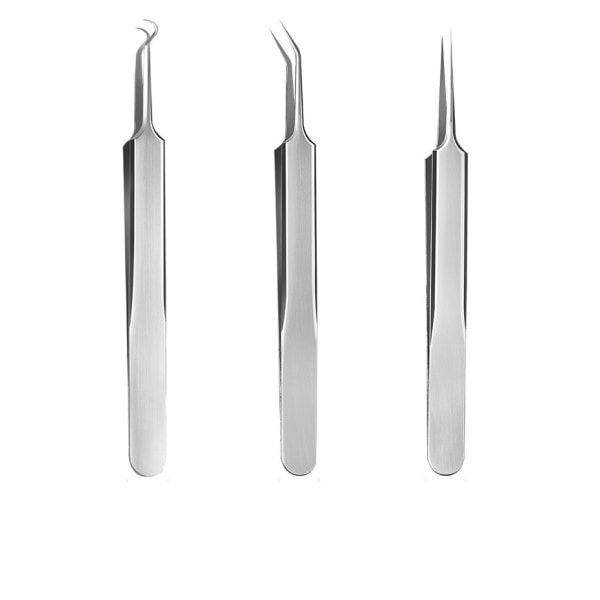 INF Pormaskborttagare i rostfritt stål, set med 3 instrument Silver