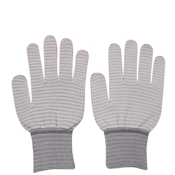Antistatiska PVC-arbetshandskar med prickade grepp, 13 gauge, 12 par