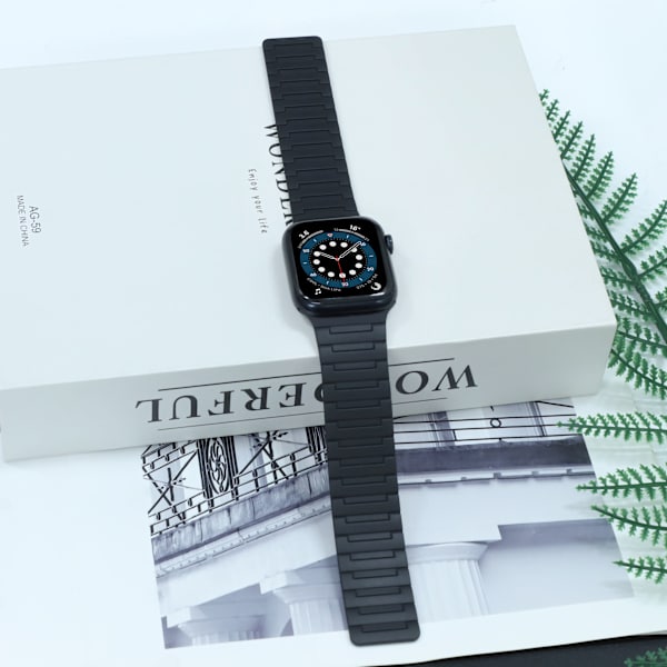 Magnetisk løkkerem til Apple Watch (42/44/45/49 mm) - EU-patent Sort