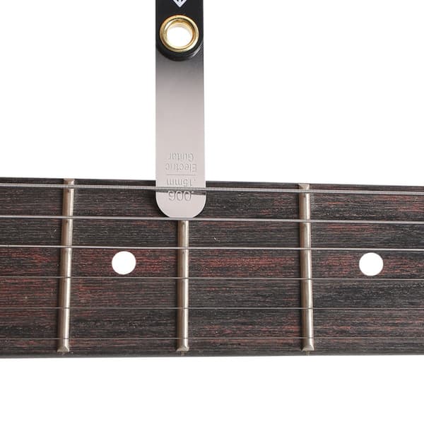 Gitarr Mätverktyg Set: Halsreliefmätare + Stränghöjdslinjal [Triangel Stil] för Elektrisk, Akustisk, Klassisk Gitarr och Bas