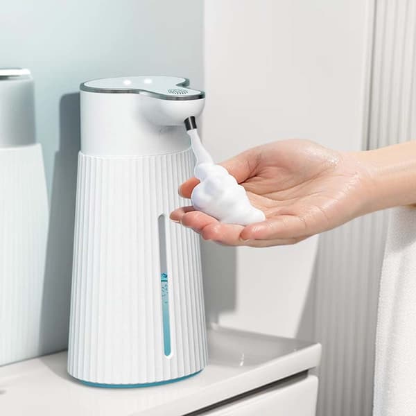 Automatisk sæbedispenser - Skumversion med hurtig sensor og vandtæt design White White