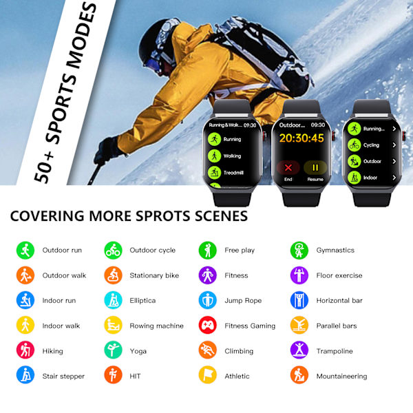 F700 Smartwatch: Avanceret sundhedsovervågning og fitness Sort