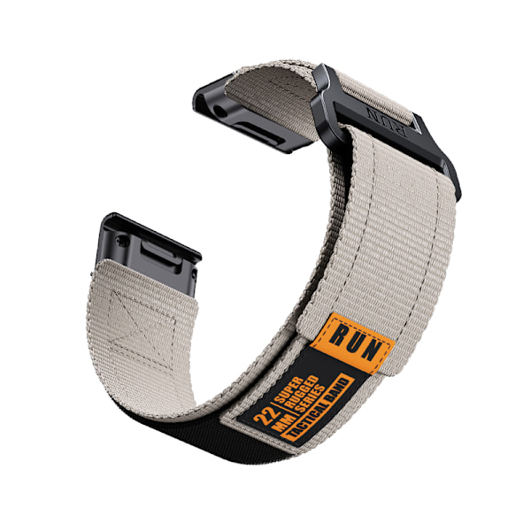 Garmin Fenix 8 Nylon Vævet Rem Grå Orange 26 mm