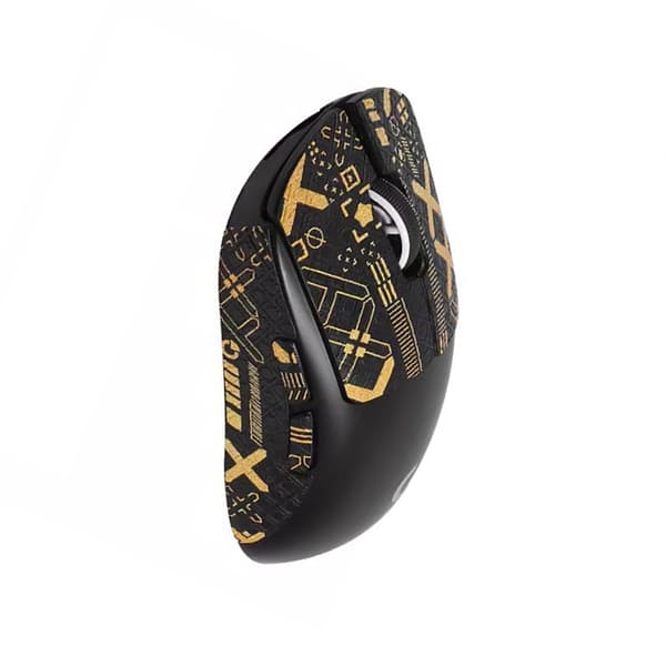 Forbedrede Grip Mouse Stickers til Logitech GPW2/GPW3 - Sort Guld