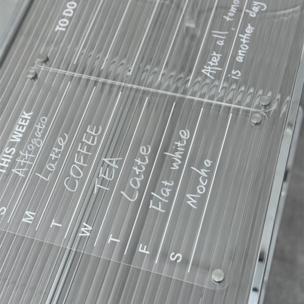 Clear Dry Erase Board för kylskåp, återanvändbar anteckningstavl Transparent