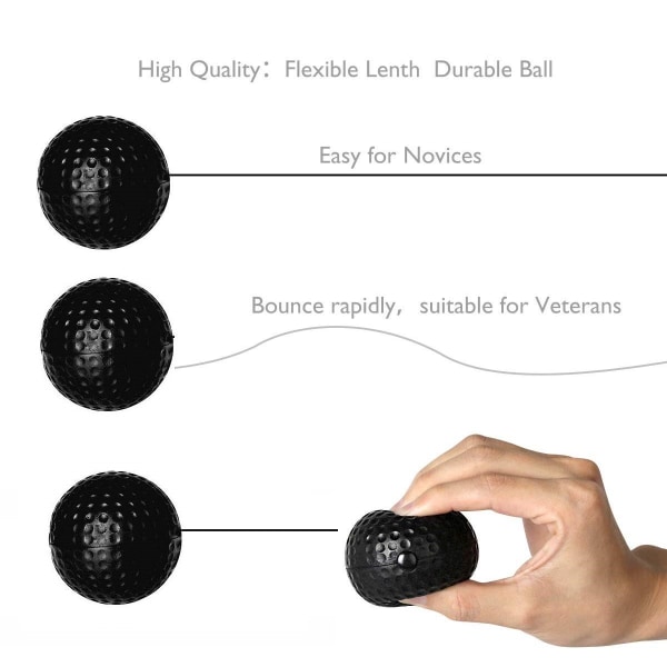 Pannbandsboxning - reflexboll med pannband - svart Svart M
