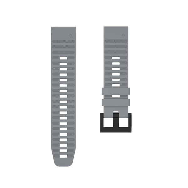 Silikoniteräslevyn kellohihna Garmin Fenix 7X 26mm:lle Grey Grey