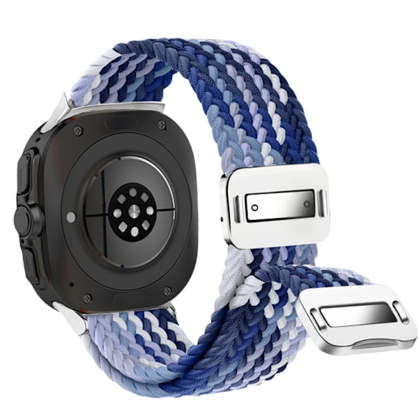 Samsung Watch 7 Ultra Elastic Woven Nylon Strap Blå