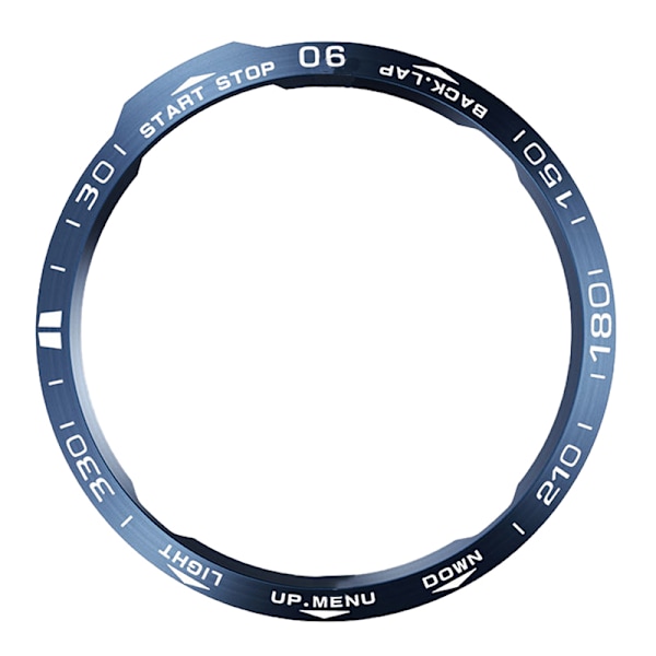 Sininen kehys - valkoiset kirjaimet Garmin Fenix 6x:lle