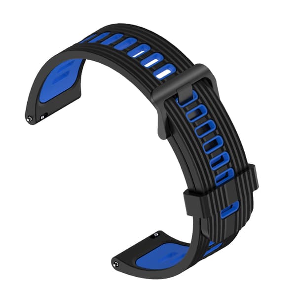 Stilfuld silikonerem til GT Runner Blue+Black Blue+Black