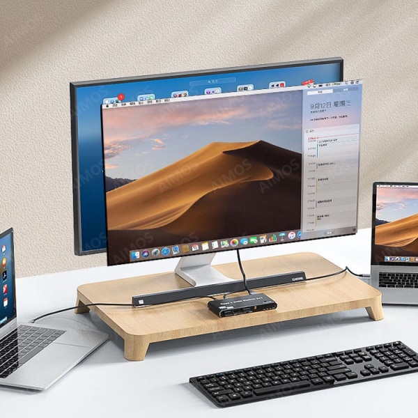 2 in 1 ut USB-C KVM-switch 8K@60Hz 4K@120Hz, 2 ports USB-C switch